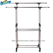 Magic Heavy Duty dois tubos Protable Airer para roupas